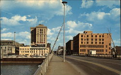 Downtown as seen from the Genessee Street Bridge Saginaw, MI Postcard Postcard Postcard