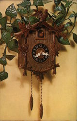 Cuckoo Clock Planter Postcard