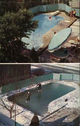 Glass Crete - have a swimming pool in summer and a skate rink in winter. Advertising Postcard Postcard Postcard