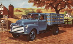 GMC Stake Model Truck Postcard