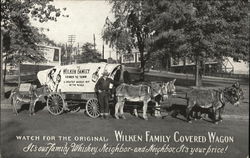 Wilken Family Whskey - Wilken Family Covered Wagon Postcard