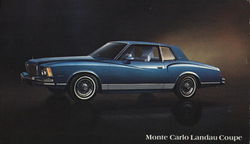 1978 Chevrolete Monte Carlo Landau Coupe Postcard