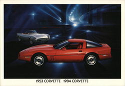 1953 Corvette / 1984 Corvette Chevrolet Cars Postcard Postcard Postcard