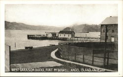 West Garrison Docks, Fort McDowell, Angel Island Postcard