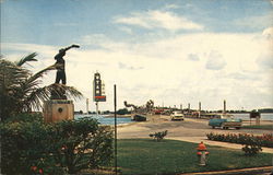 Clearwater Public Beach Looking North to the Municipal Pier Postcard