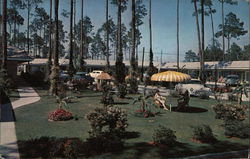 Sun-N-Sand Hotel Court, rear units and patio Biloxi, MS Postcard Postcard Postcard