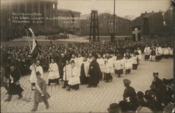 Funeral for King Leopold and Queen Marie Therese in Munich 1921 Postcard