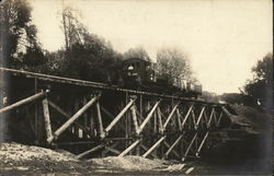 Small mining train on a bridge in Germany circa 1915 Railroad (Scenic) Postcard Postcard Postcard