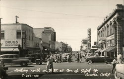 Looking North on F Street at Corner of Fifth Eureka, CA Postcard Postcard Postcard