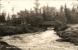 Bond Falls on the Ontonagon River Trout Creek, MI Postcard Postcard Postcard