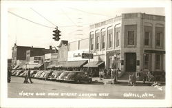 North Side Main Street Looking West Postcard