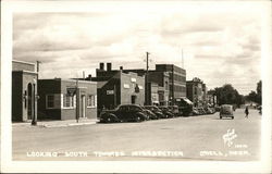 Looking South Towards Intersection in O'Neill, Nebr. Postcard