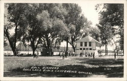 Gull Lake Bible Conference - Baseball Diamond Circa 1950 Michigan Postcard Postcard Postcard