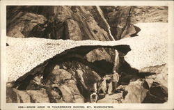 Snow arch in Tuckermans Ravine Postcard