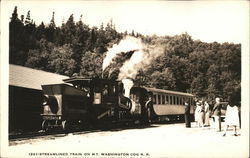 Streamlined Train on MT. Washington COG R.R. Postcard