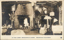 In the Lobby, Brookdale Lodge California Postcard Postcard Postcard