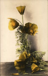 Yellow Flowers in a vase Postcard