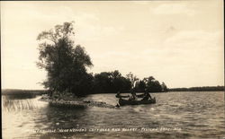 Crescent Isle near Weaver's Cottages and Resort Pelican Lake, WI Postcard Postcard Postcard