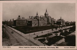 Johns Hopkins Hospital & Broadway Postcard