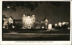 Ontario Parliament Buildings at Night Postcard