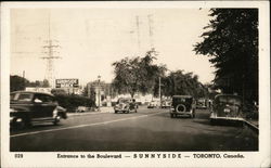 Entrance to the Boulevard - Sunnyside - Toronto, Canada Ontario Postcard Postcard Postcard