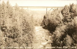 The Rapids Above Agate Falls Ontonagon River, Mich Postcard