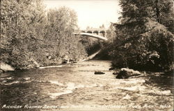 Michigan Highway Bridge Above Agate Falls, Ontonagon River Trout Creek, MI Postcard Postcard Postcard