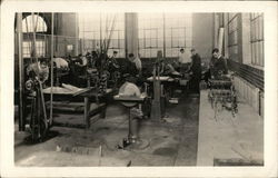 Young men working in woodshop Ann Arbor, MI Postcard Postcard Postcard