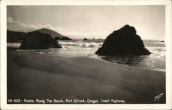 Rocks Along the Beach, Port Orford, Oregon Coast Highway Postcard Postcard Postcard