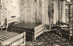 Sleeping room - Starved Rock Lodge, Starved Rock State Park, Illinois Postcard