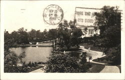 View Across Garden, The Cleveland Museum of Art Postcard