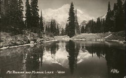 Mount Rainier and Mirror Lake Postcard