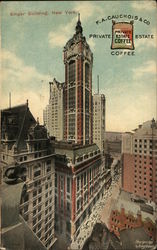 F.A. Cauchois & Co. Private Estate Coffee - Singer Bldg. New York, NY Postcard Postcard Postcard