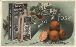 Foss' Pure Extract Vanilla Advertising Postcard Postcard Postcard