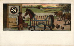 5A Horse Blankets Postcard