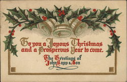 Christmas Greetings Advertising Postcard Postcard Postcard