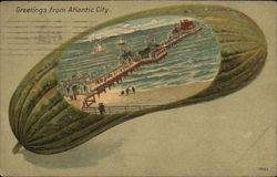 Greetings from Atlantic City Heinz Pickle Postcard