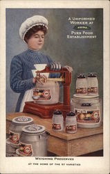 Weighing Preserves at the home of the 57 varieties Advertising Postcard Postcard Postcard