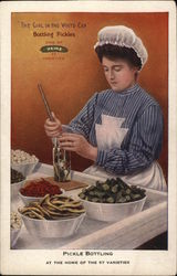 The Girl in the White Cap Bottling Heinz Pickles Pittsburgh, PA Advertising Postcard Postcard Postcard