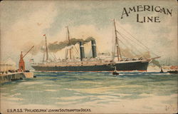 American Line Advertising Postcard Postcard Postcard