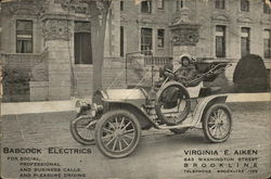 Babcock Electrics Car Brookline, MA Advertising Postcard Postcard Postcard