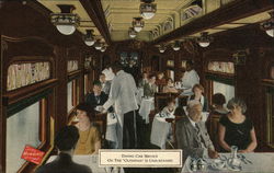 Chicago Milwaukee & St.Paul Railway - Dining Car - Olympian Trains, Railroad Postcard Postcard Postcard