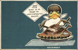 Peters Shoe Co. Weather-Bird Shoes - November Card St. Louis, MO Postcard Postcard Postcard