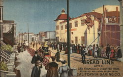 California Baking Co. Bread Line After Earthquake Postcard