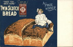 Twin Scotch Bread Old Homestead Bakery Postcard