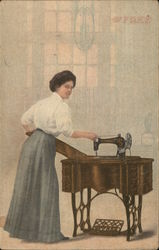 The "Free" Sewing Machine Postcard