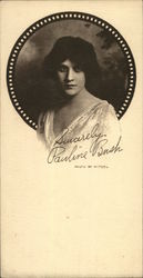 Sincerely, Pauline Bush Postcard