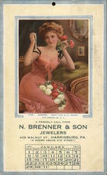 N. Brenner & Son Jewelers January 1911 Postcard