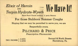 Pilchard and Price Prescription Pharmacists Postcard