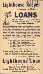 Lighthouse Loan & Finance Co. Postcard